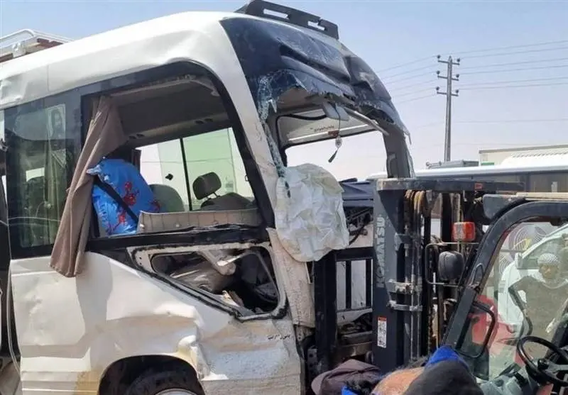 مصدوم شدن ۱۶ زائر ایرانی در حادثه مینی‌بوس اعلام شد
